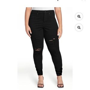 Women's Rosa Curvy Super High Rise Skinny Ankle Denim Jeans Pants Size 18